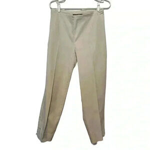 Chico’s khaki Slimming Flat Front Pants - side Zip Women’s  Size 2.5 Ankle